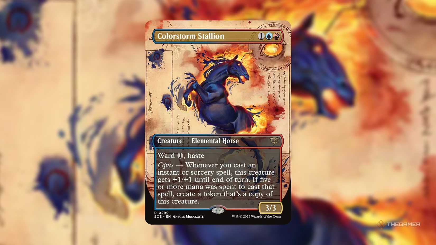 Colorstorm Stallion MTG Secrets of Strixhaven Field Notes.