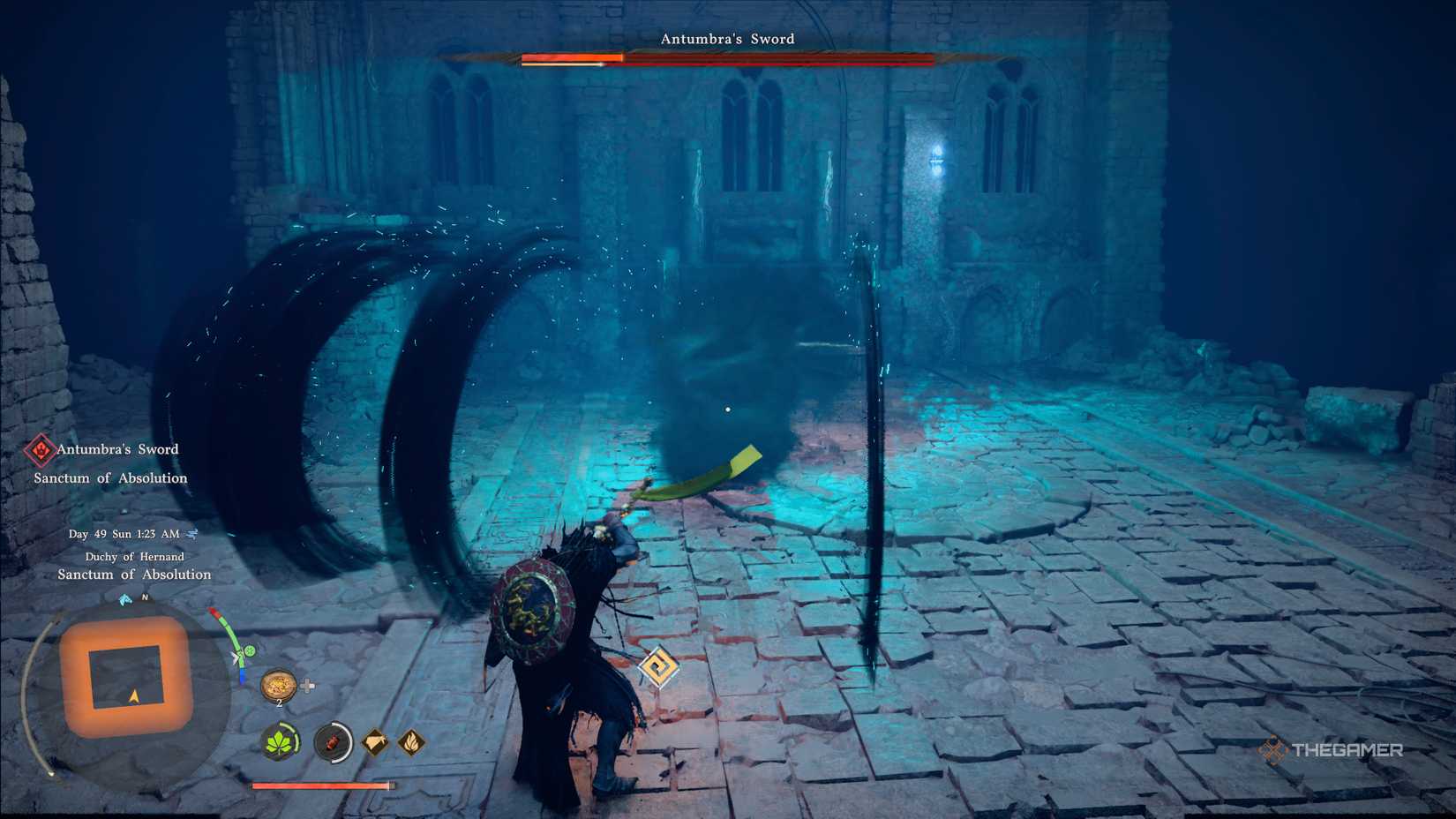 Antumbra's Sword AOE in the Crimson Desert.