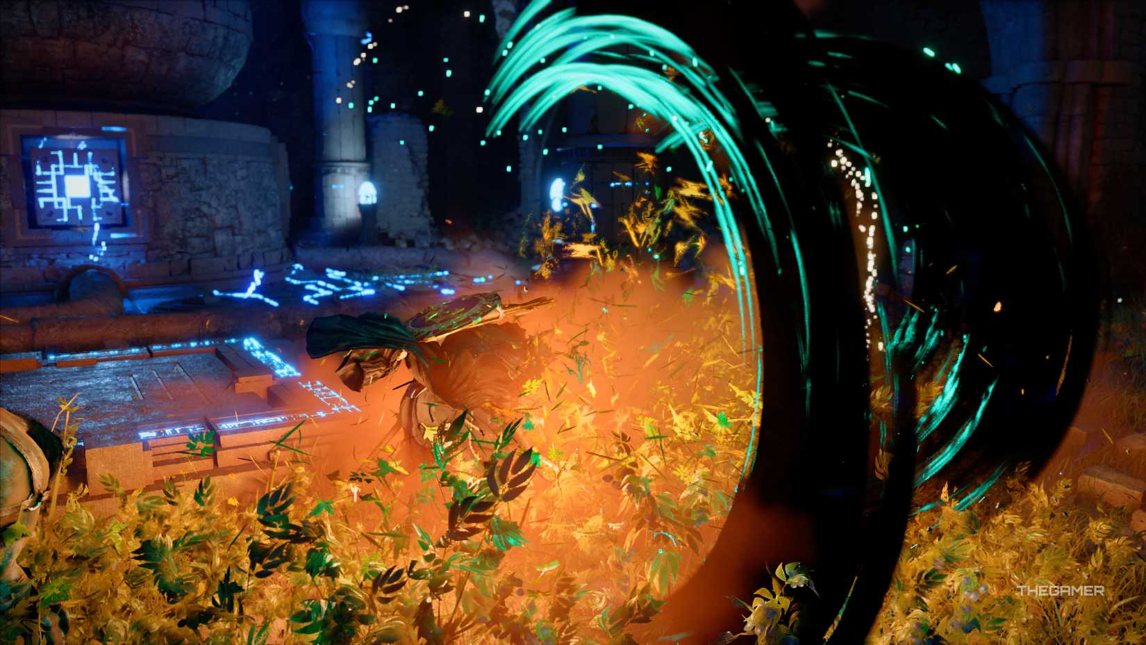 A dark tracking slash in the Crimson Desert.