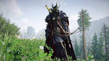 Kliff wearing Armor Of The Shadows in Crimson Desert.