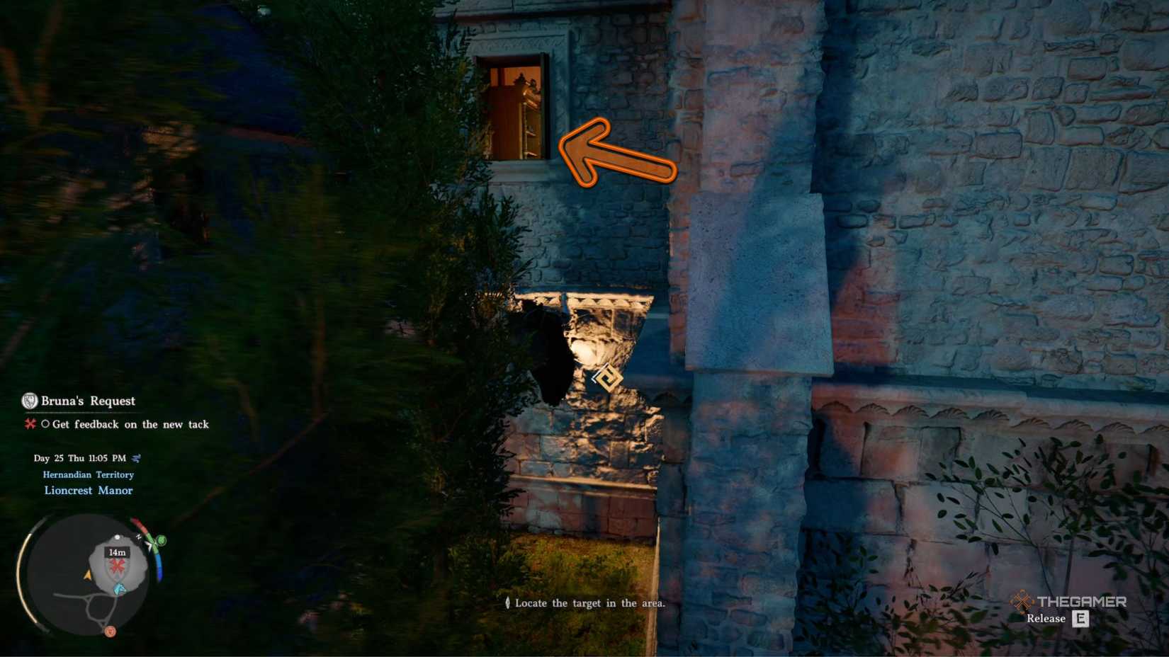 Crimson Desert enters Lioncrest Mansion through a secret passage.