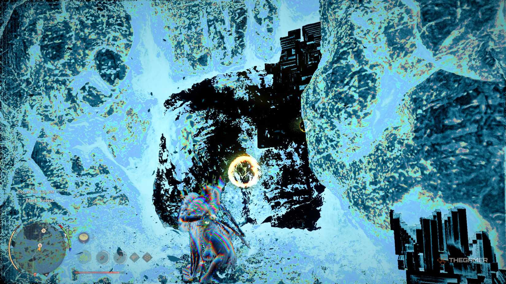 The Focused Power Palm in action in the Crimson Desert.