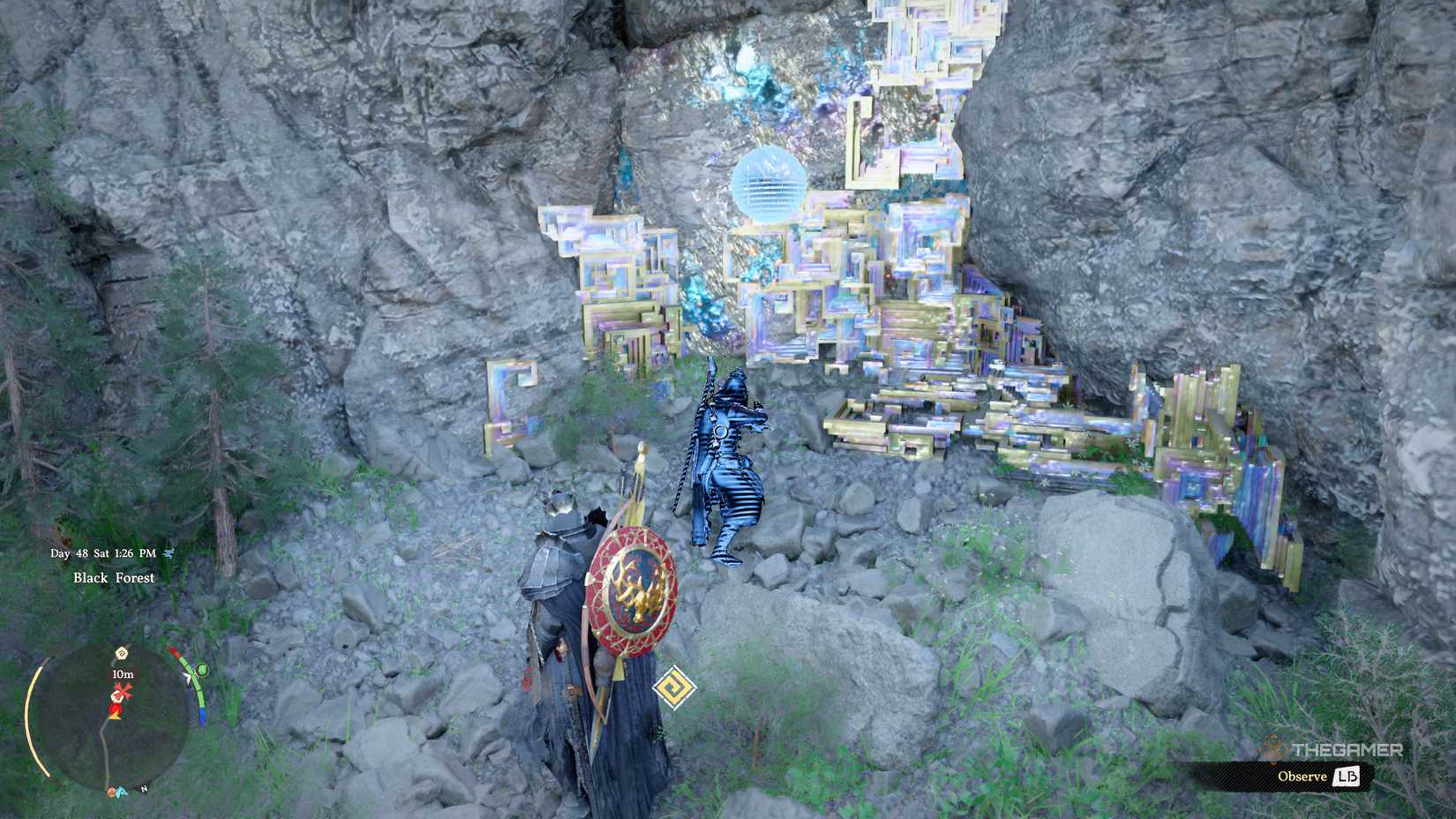 The Focused Force Palm Observation Point in the Crimson Desert.