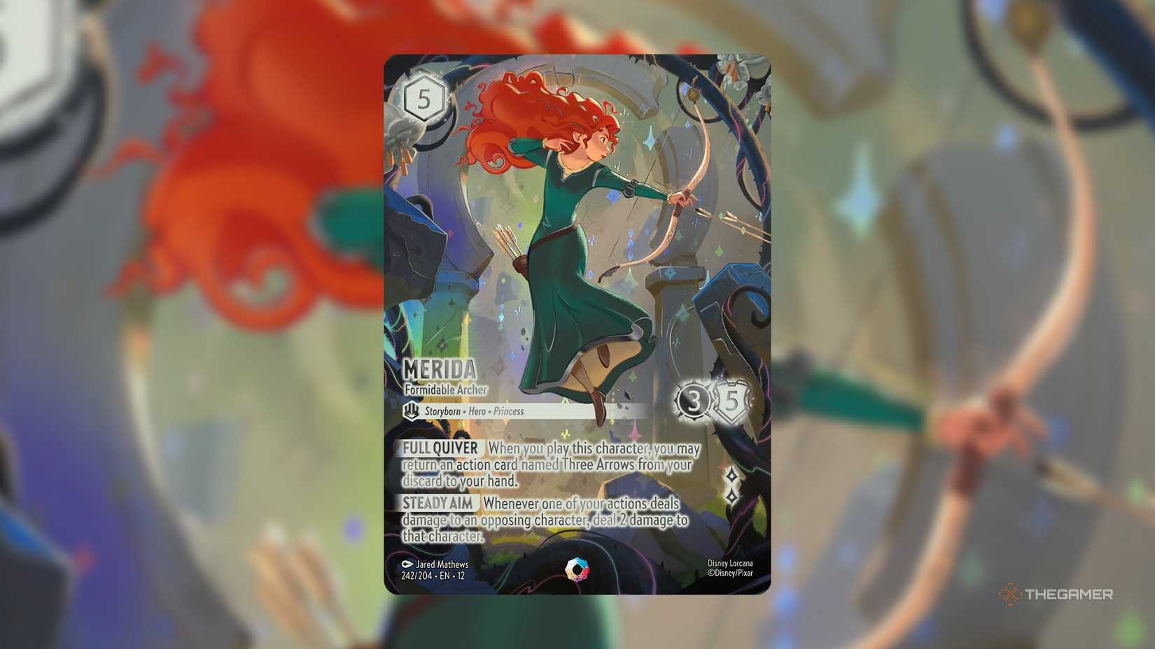 Disney Lorcana Merida Formidable Archer Iconic Rare Wilds Unknown.