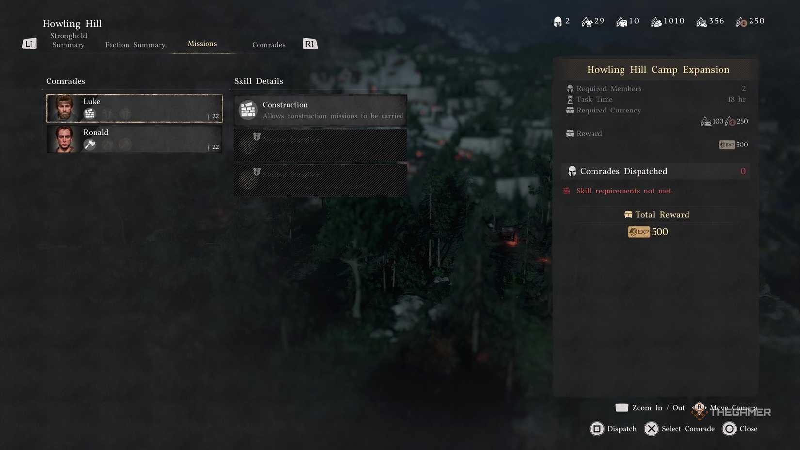 Sends out comrades during the mission 