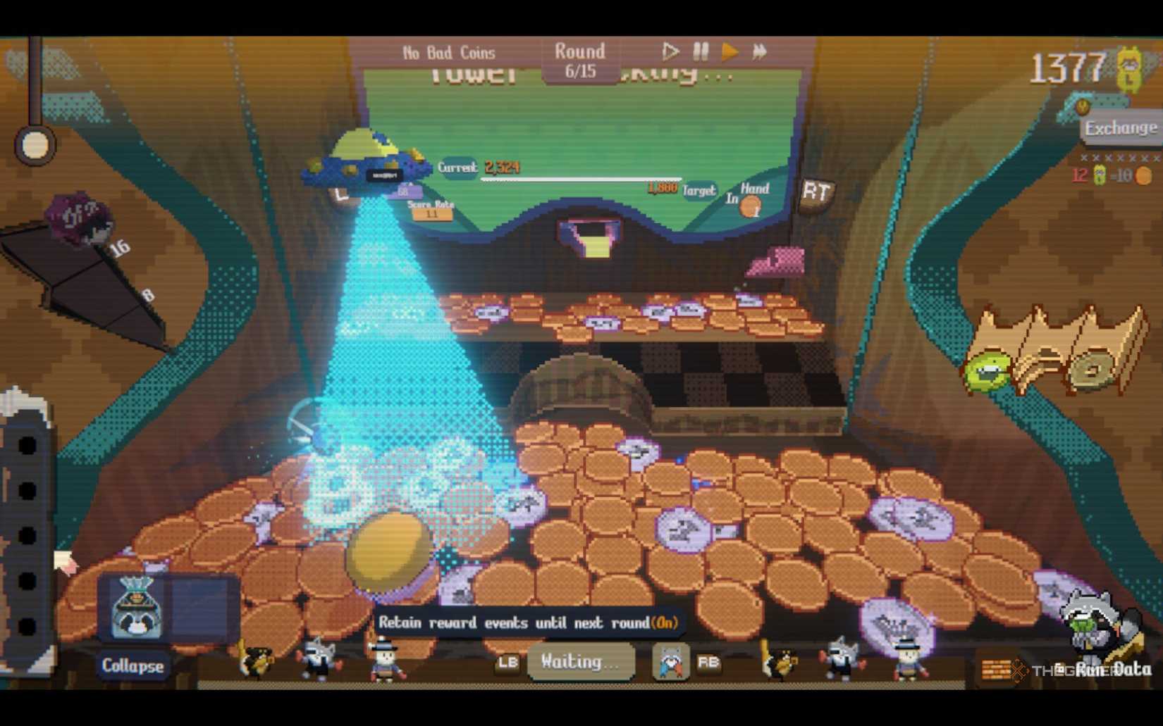 Raccoin UFO absorbed coins in Raccoin.