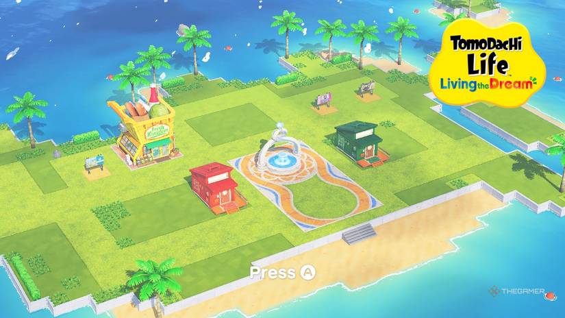 Early building spaces in Tomodachi Life Living the Dream.