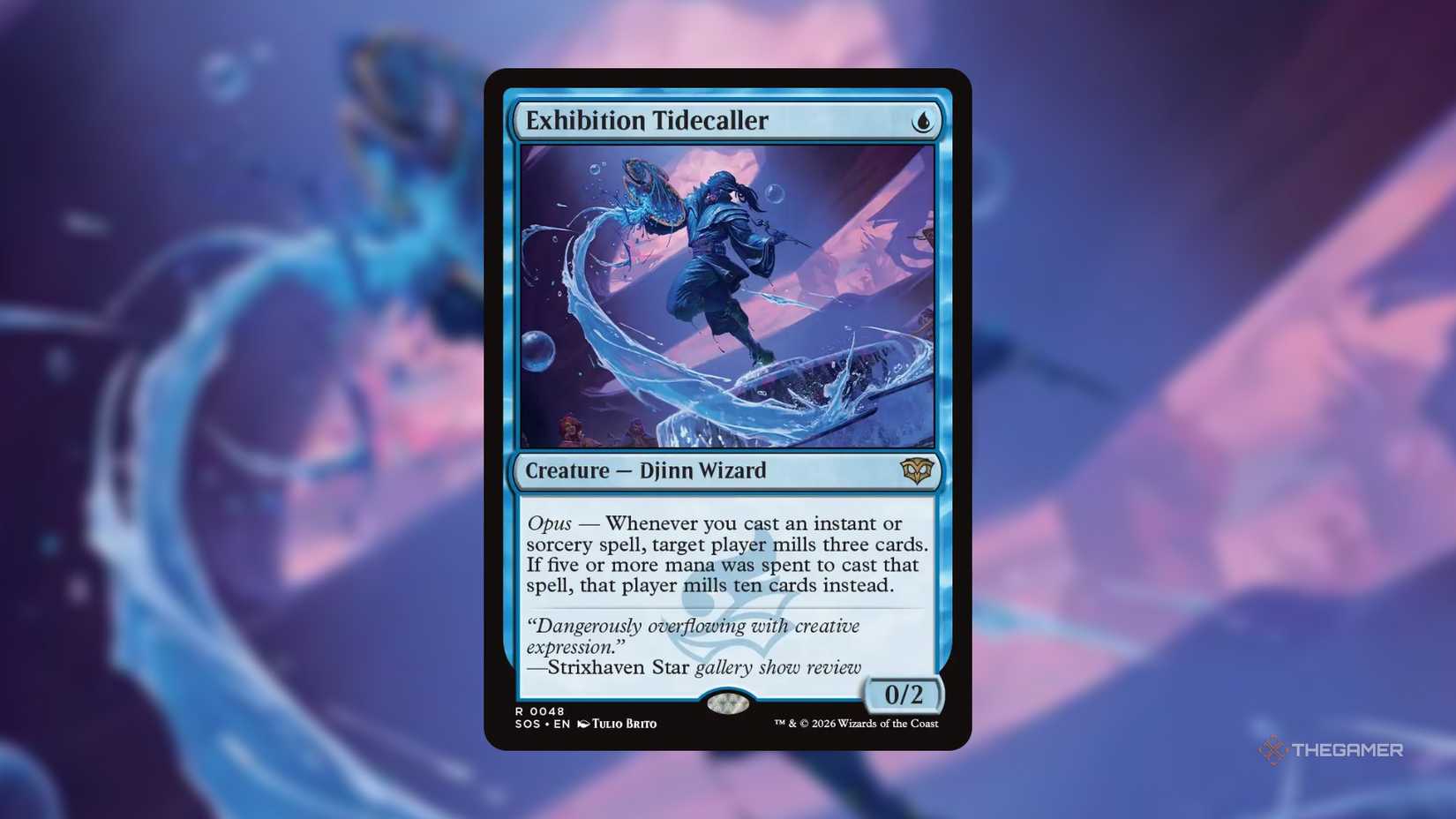 Exhibition Tidecaller MTG card from Secrets of Strixhaven.