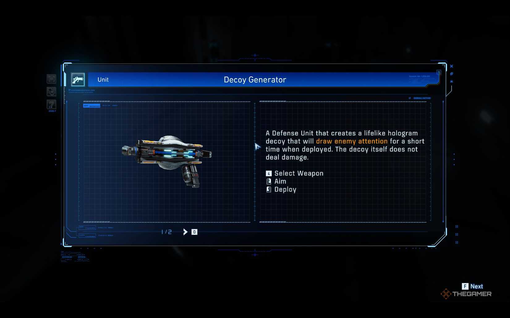 Obtaining the Decoy Generator Defense Weapon in Pragmata.