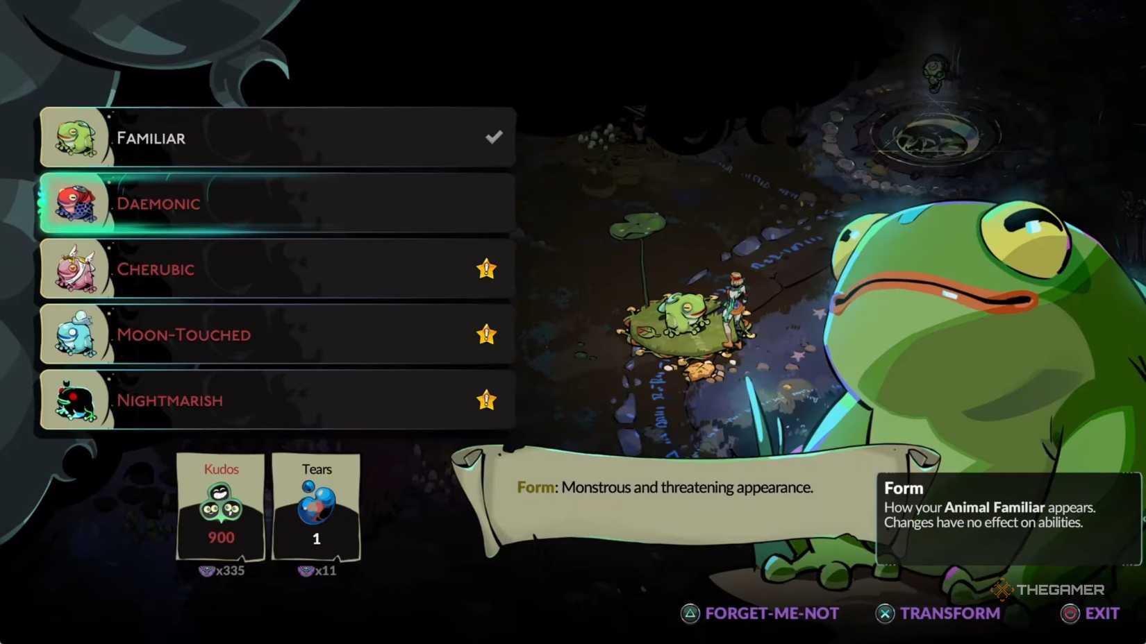 A look at the Daemonic form for Phrynos in Hades 2.