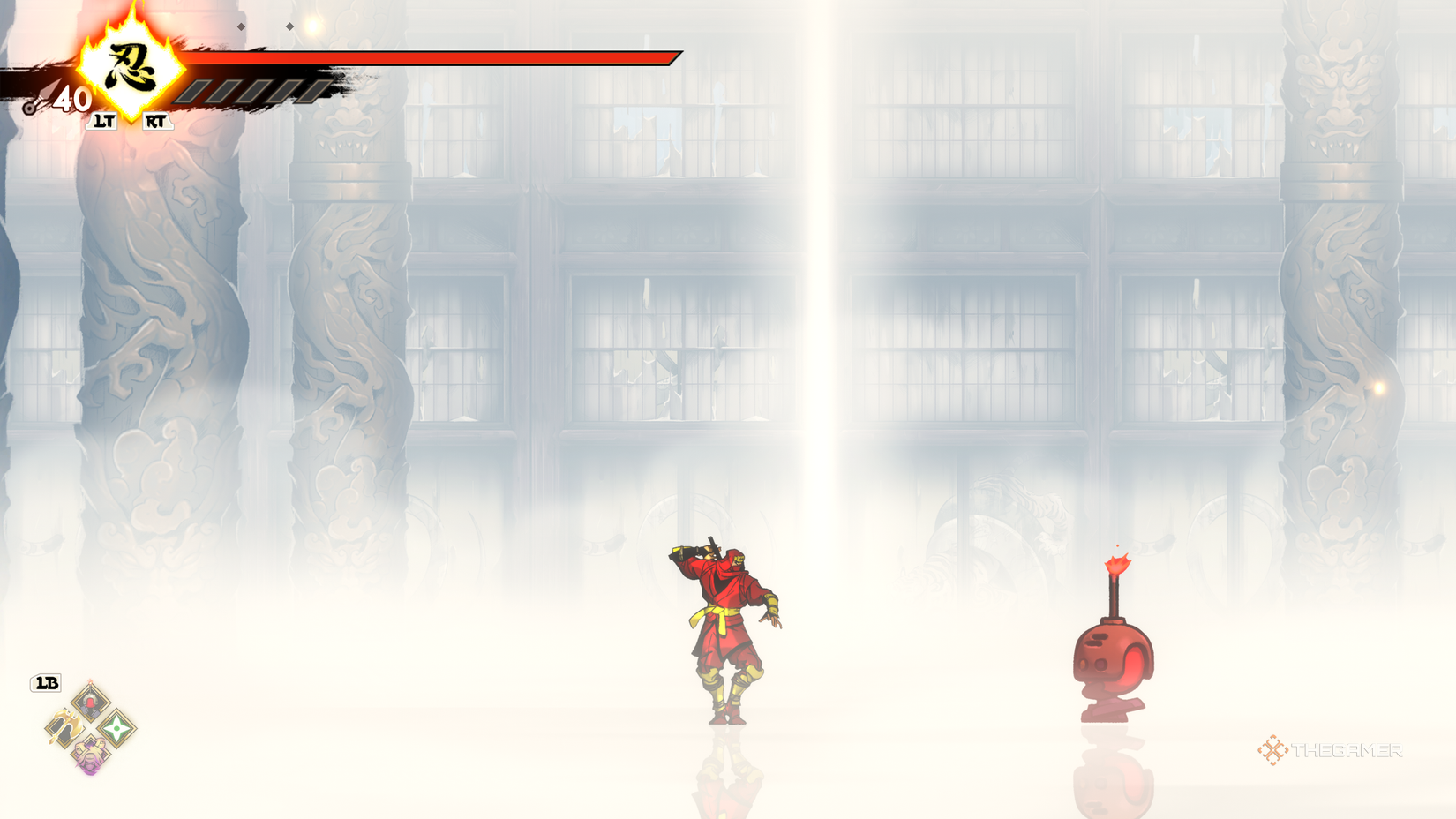 Joe Mushashi using Ninpo inspired by Dr Eggman in Shinobi: Art of Vengeance.