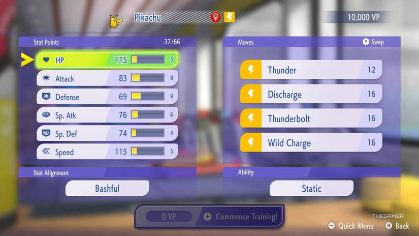 Pokemon stats in Pokemon Champions.