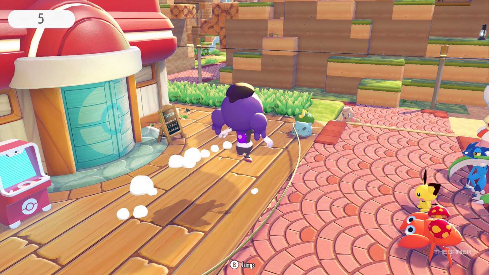 Ditto jump rope in Pokemon Pokopia.