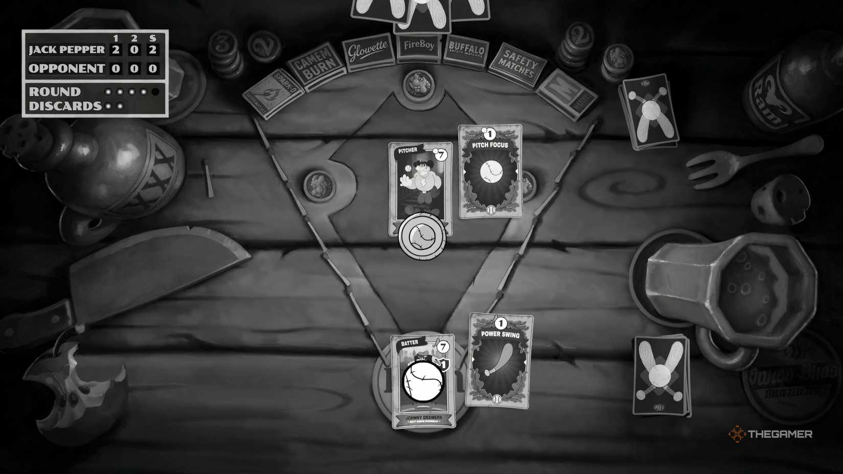 Players hitting baseball cards in Mouse PI For Hire.