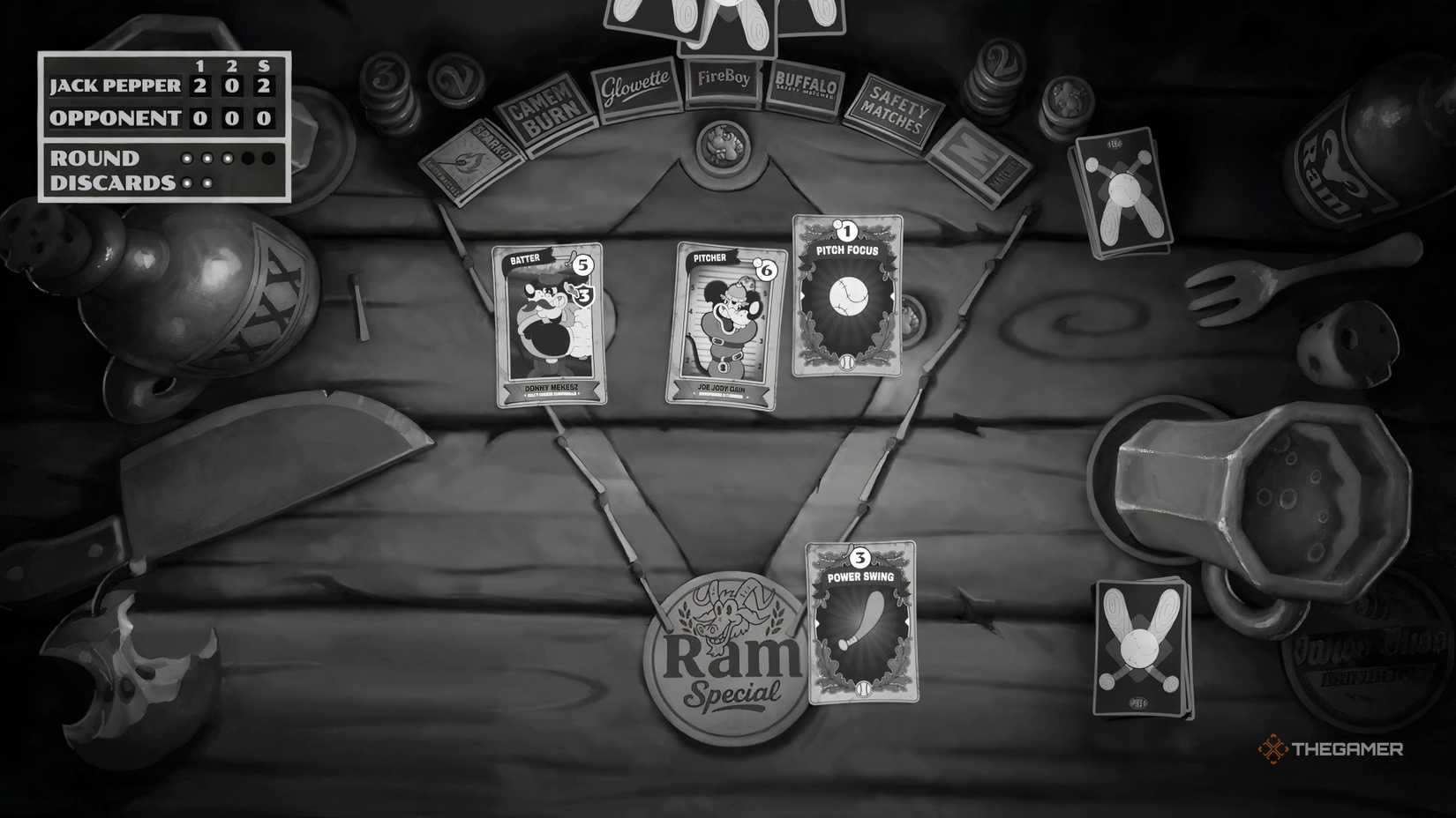 Players playing baseball cards in Mouse PI For Hire.