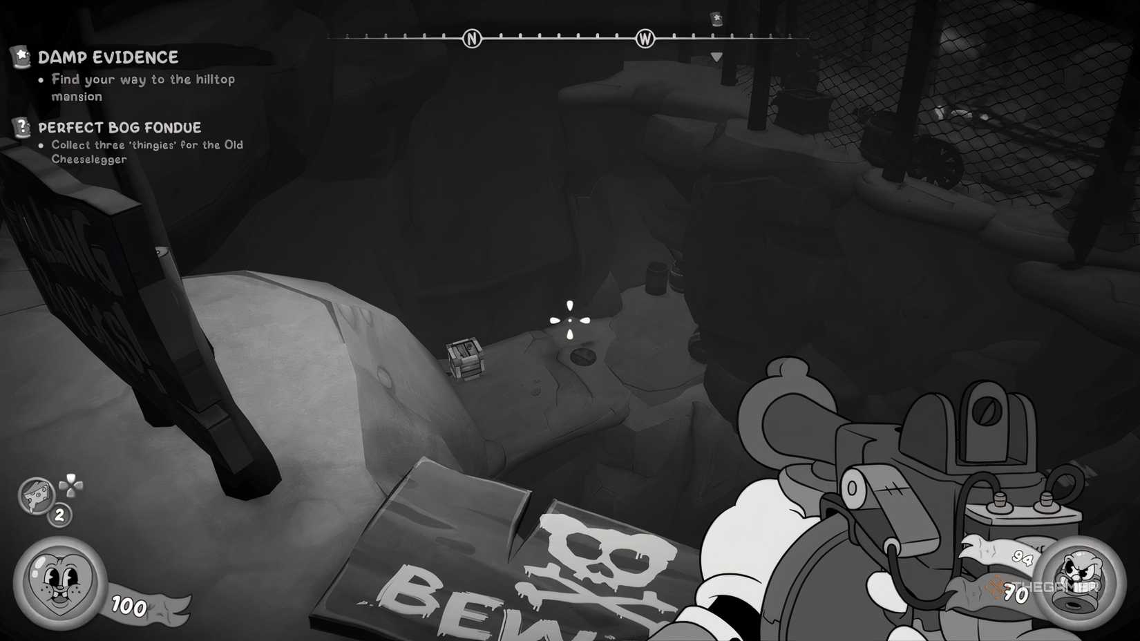 Players look down on a ledge in Mouse PI For Hire.