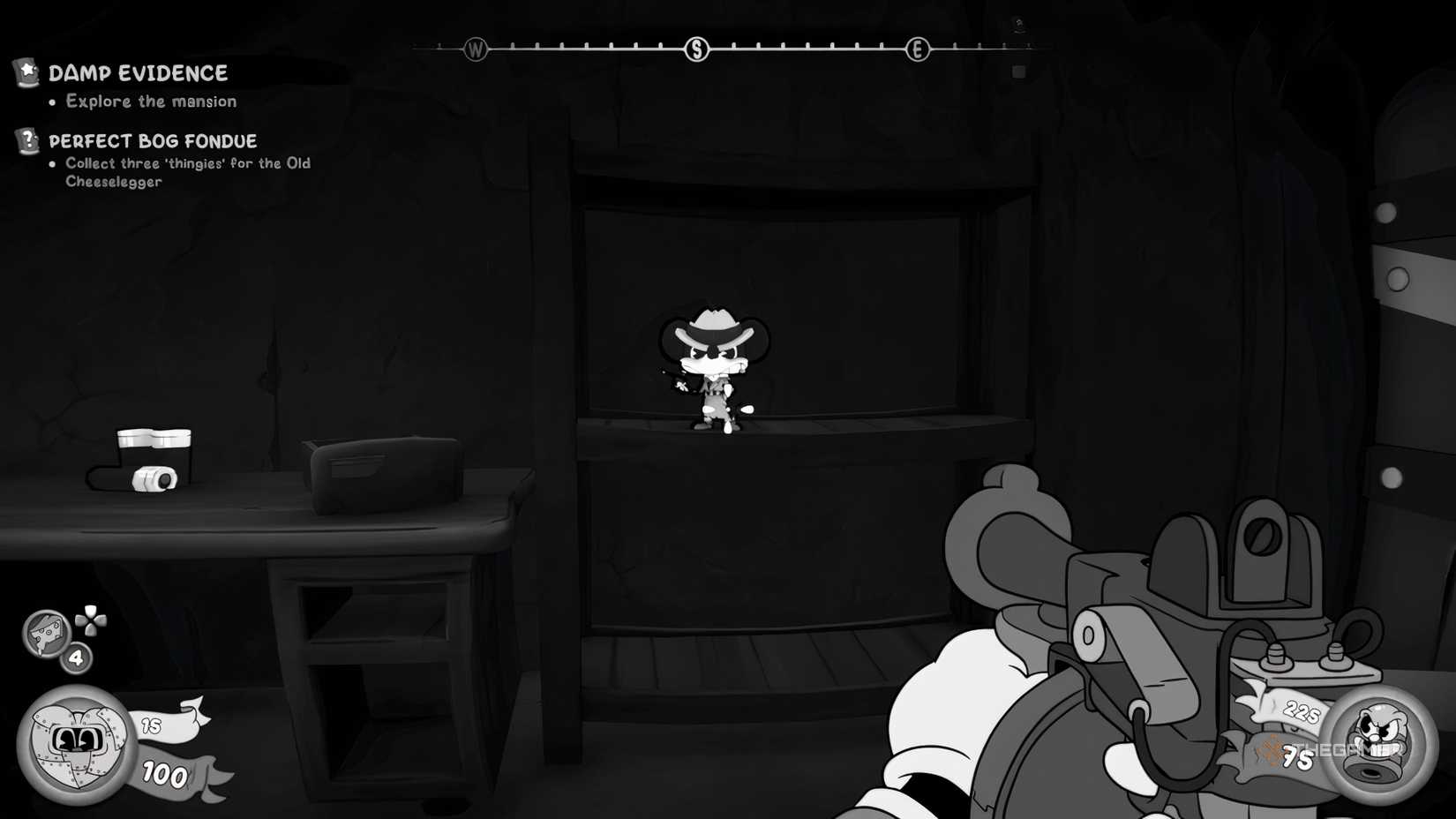 A statue of Jack Pepper sits on the shelf of Mouse: PI for Hire.