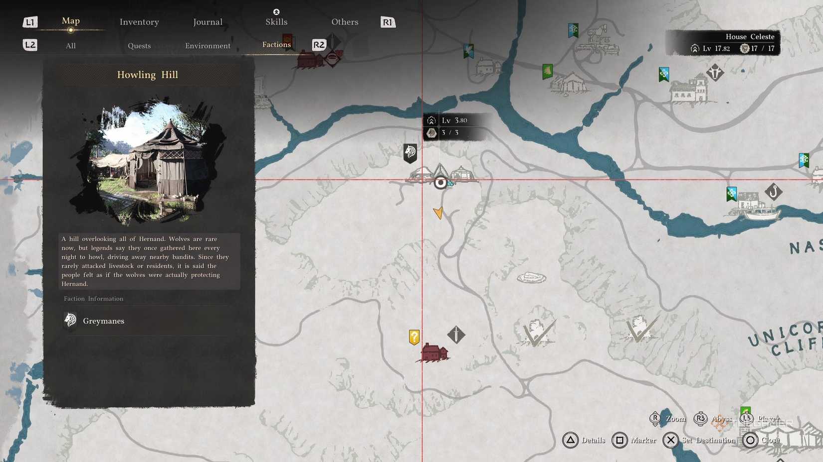 Inspect Howling Hill to send out companions during the mission 