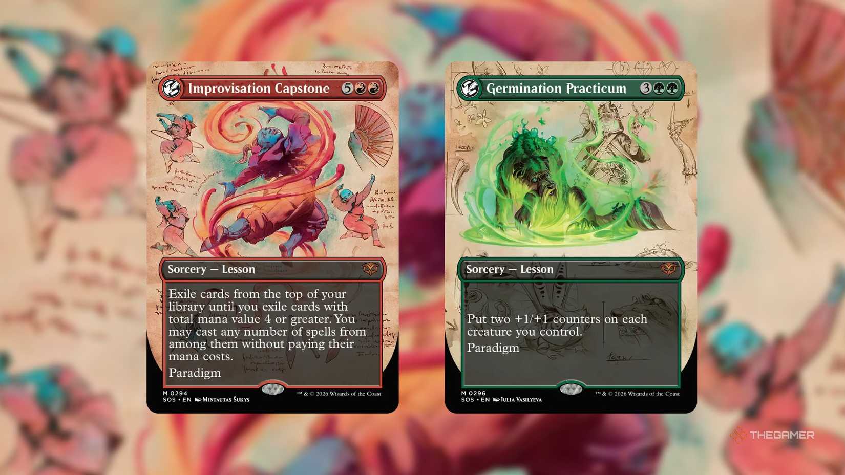 MTG Capstone and Practicalum Paradigm cards.