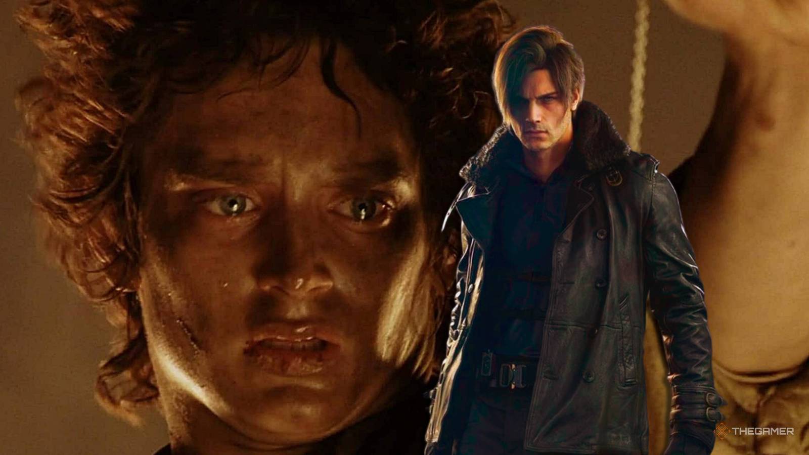 frodo looking at leon from resident evil requiem.