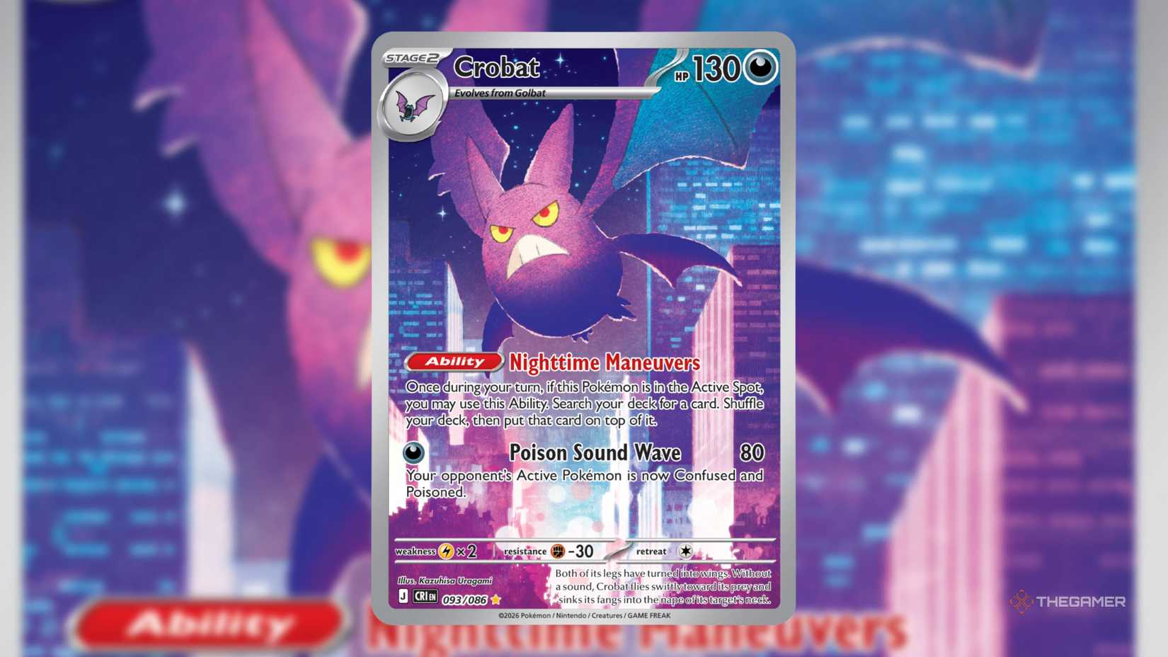 Pokemon TCG Mega Evolution - Chaos Rising Full Art Crobat Card Reveal