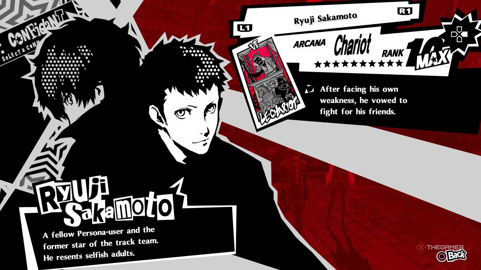 Ryuji's Chariot Confidant in Persona 5 Royal.