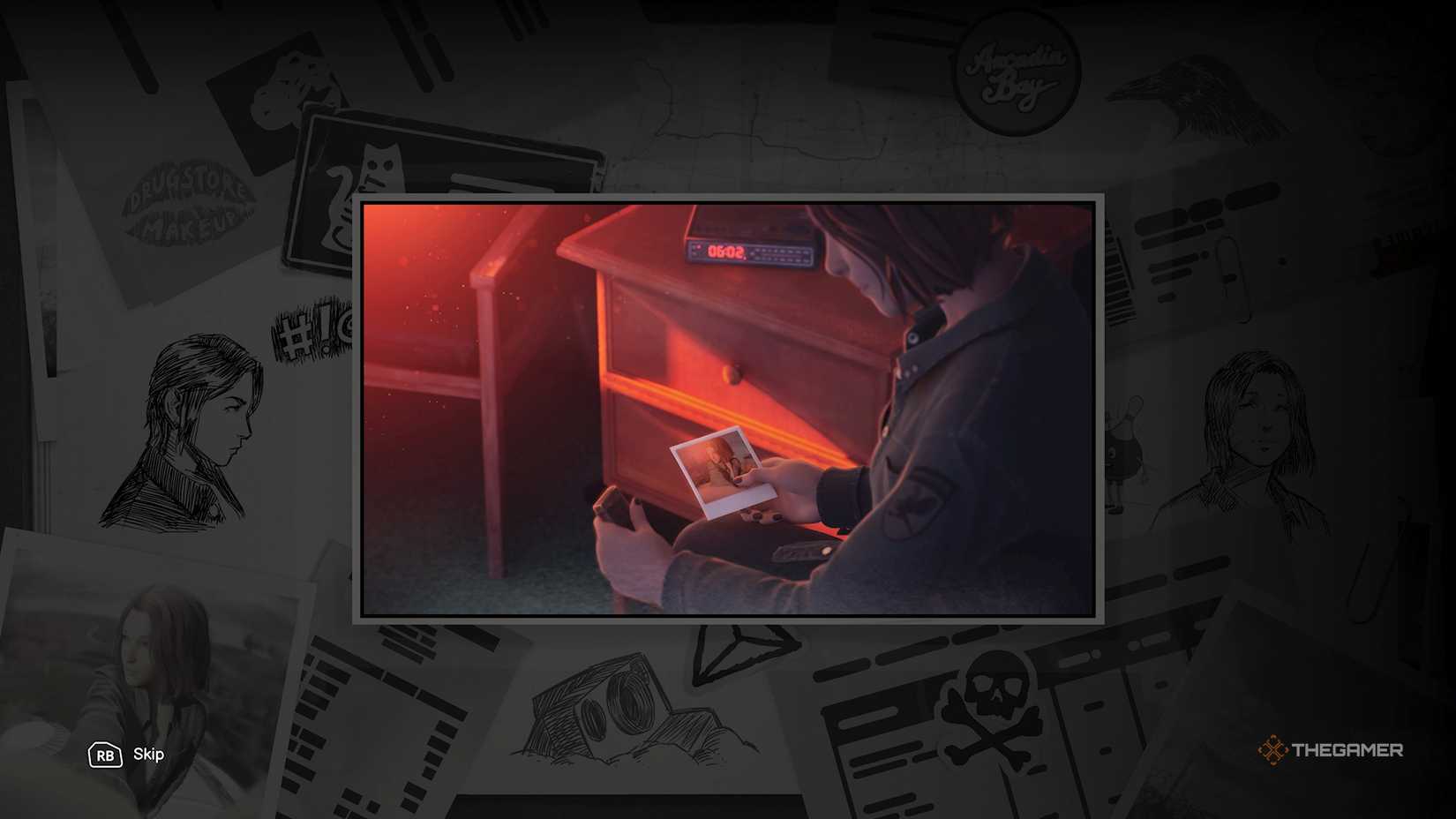 Photo of Max about to set fire to a picture in Life is Strange Reunion.