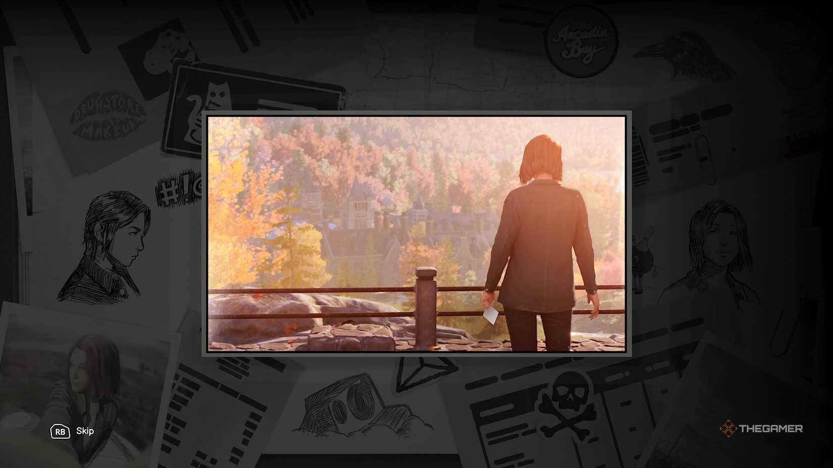 Photo of Max looking at University in Life is Strange Reunion.
