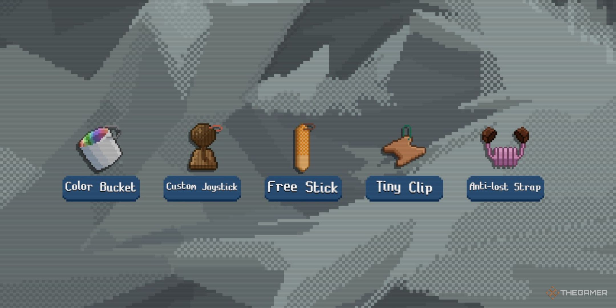 Five Keychains on a gray background in Raccoin.