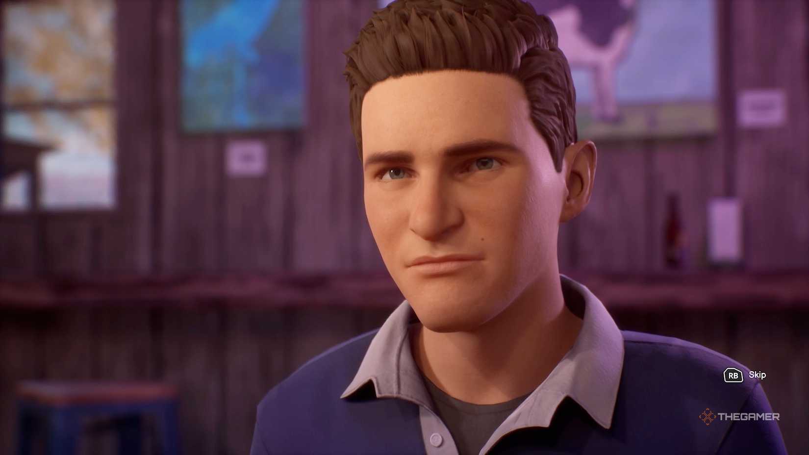 Ren looking to the left of the camera in Life Is Strange Reunion.