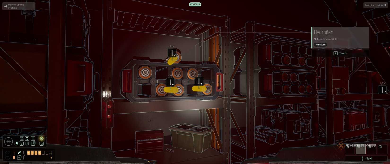 Scanning hydrogen tanks in Cthulhu The Cosmic Abyss.