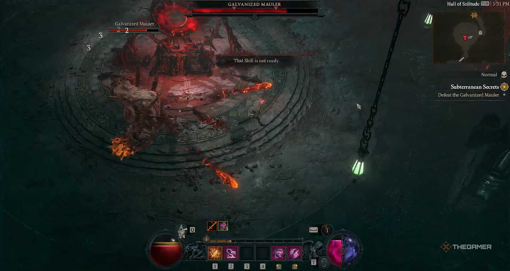 Warlock class defeating the boss in Dablo 4.