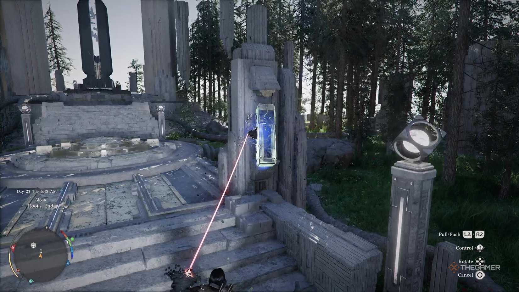 Secure the final crystal in the Root's End Abyss puzzle mission in the Crimson Desert.