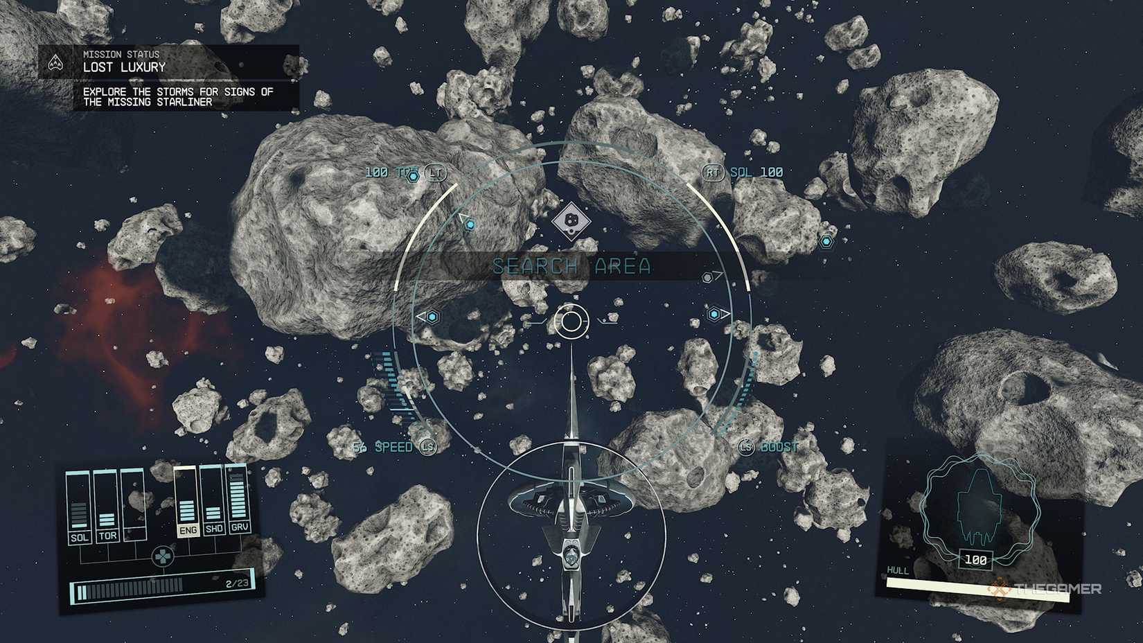 The star field searches the asteroids for the missing steamer.