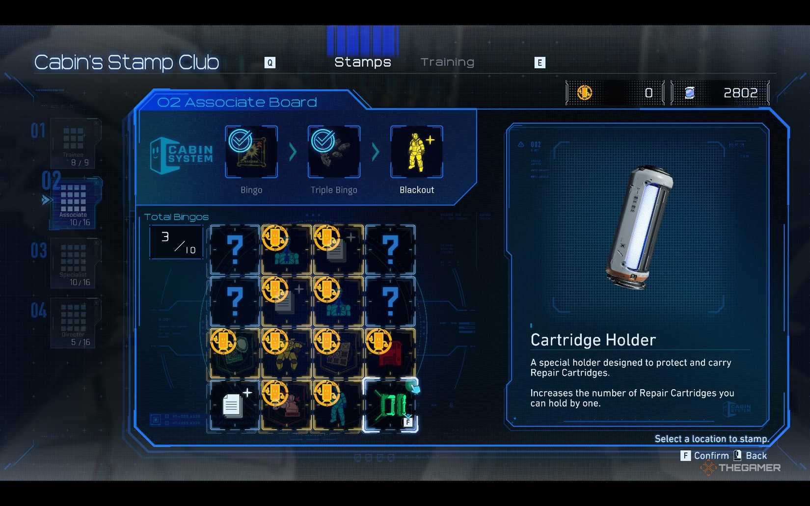 Associate Cabin Stamp Club Board of Pragmata.