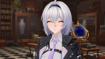 Female Zero smiles in Neverness to Everness.