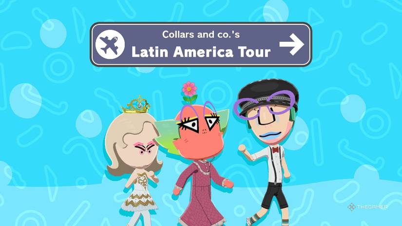 Three Miis go to Latin America in Tomodachi Life Living the Dream.