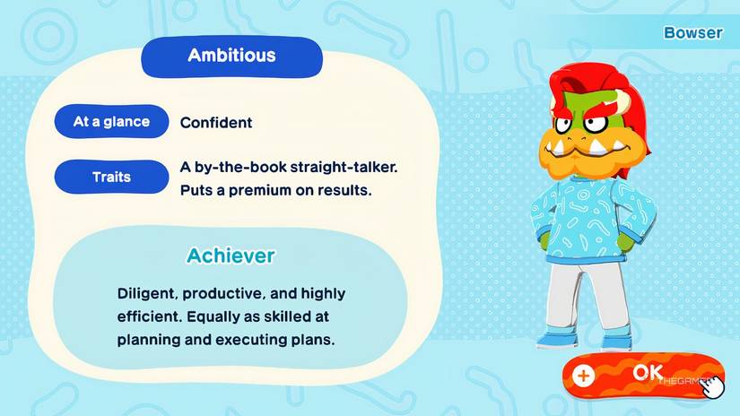 Tomodachi Life Living The Dream Bowser's ambitious personality.