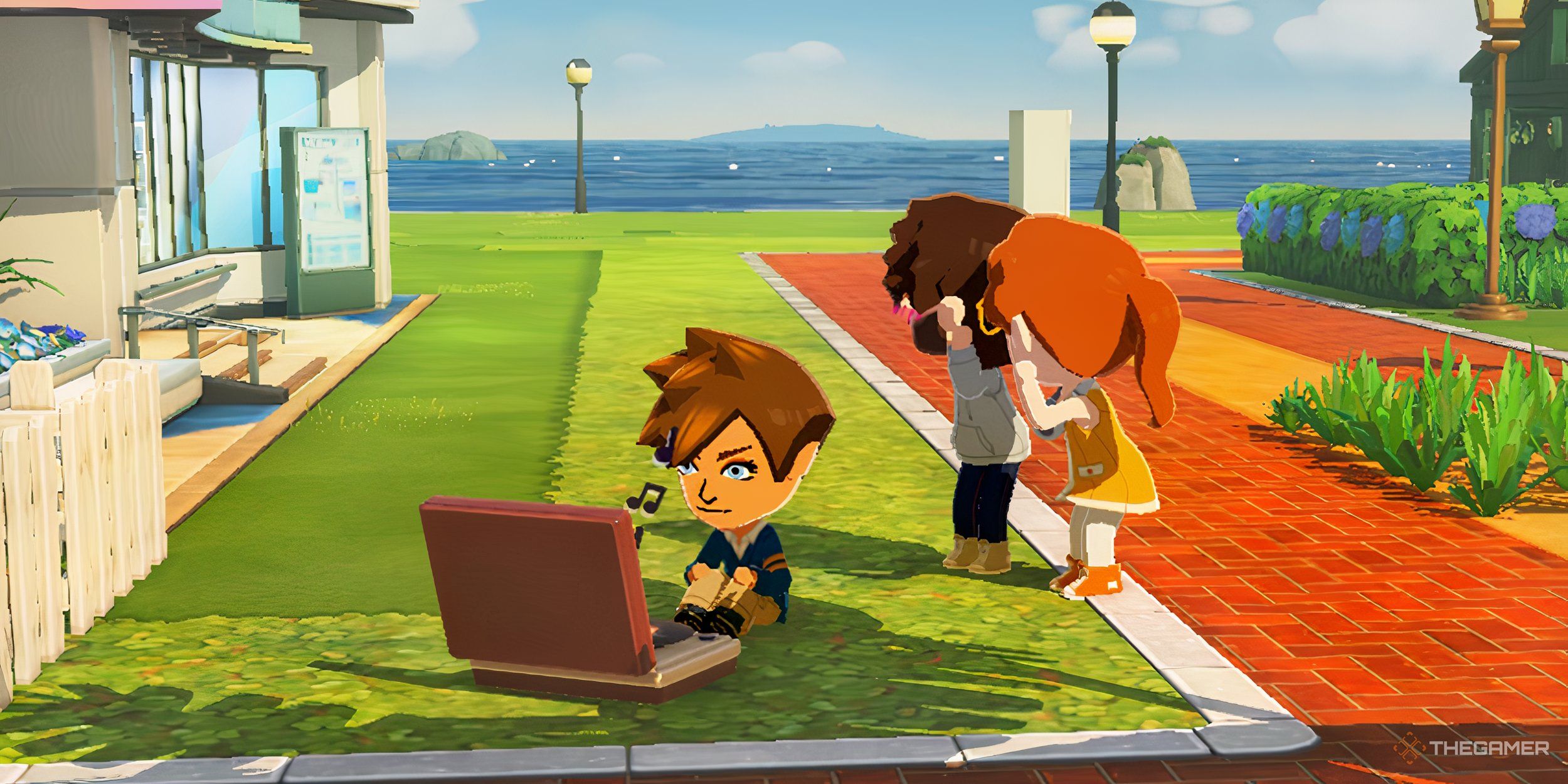 Tomodachi Life Living The Dream Miis listening to JPop album.