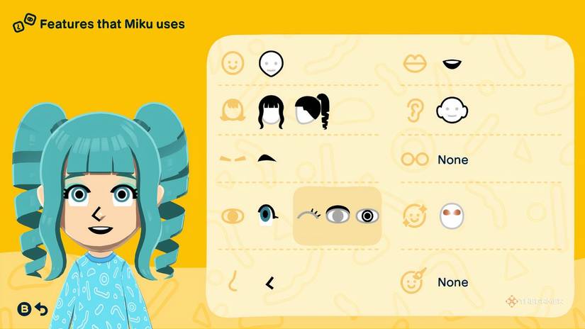 Tomodachi Life Living the Dream Miku face data.