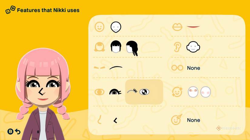 Tomodachi Life Living the Dream Nikki face data.