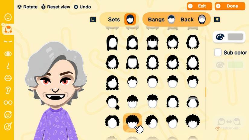 Tomodachi Life Living the Dream Hair Choice for Astarion.