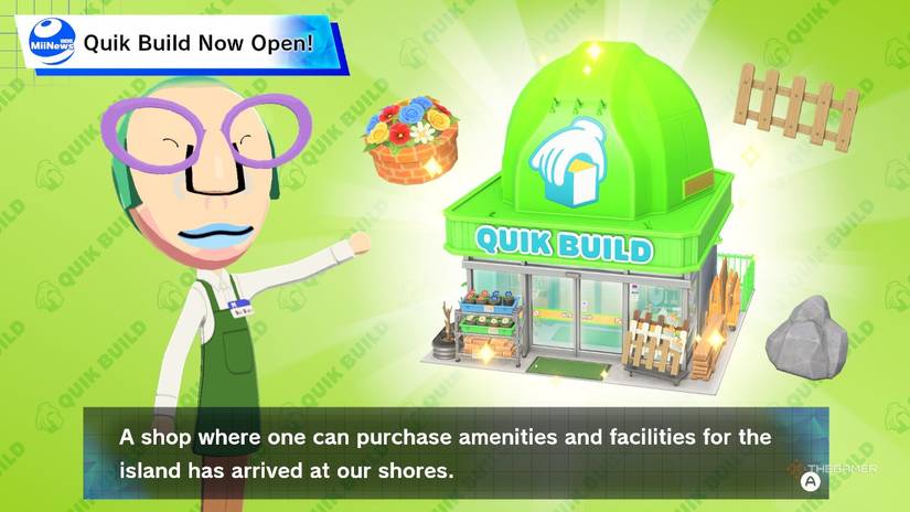 Unlocking Quik Build in Tomodachi Life Living the Dream.