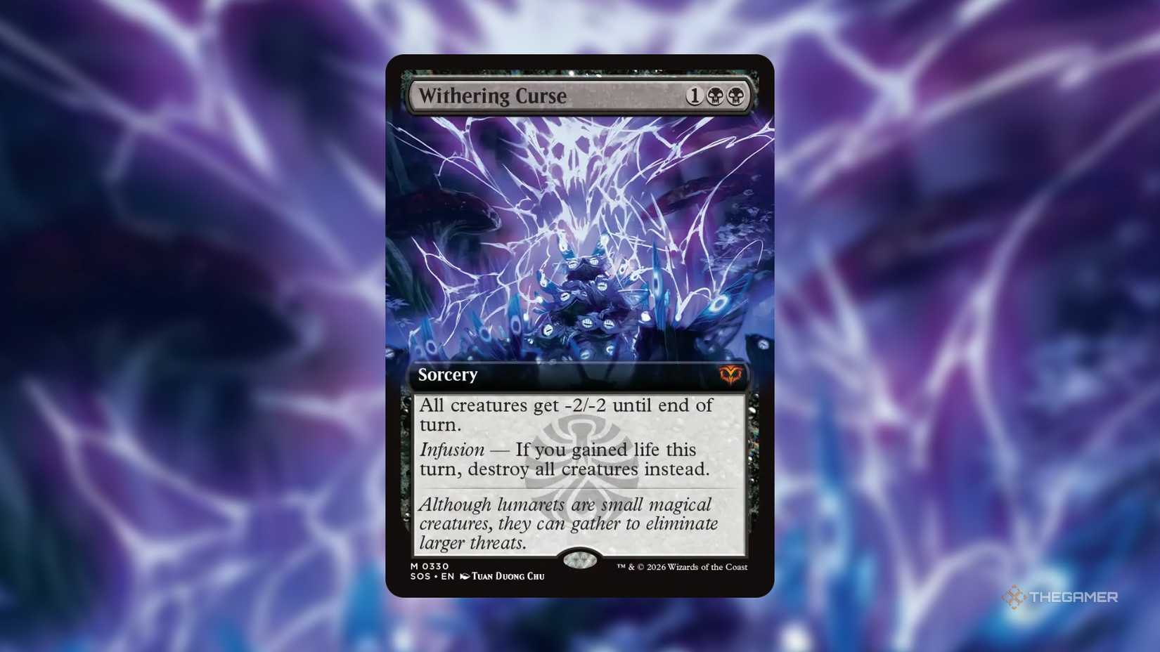 Withering Curse MTG card from Secrets of Strixhaven.