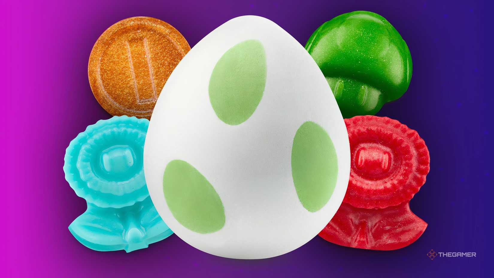Yoshi Egg with Shower Gummies from the Lush x Super Mario Galaxy Collection.