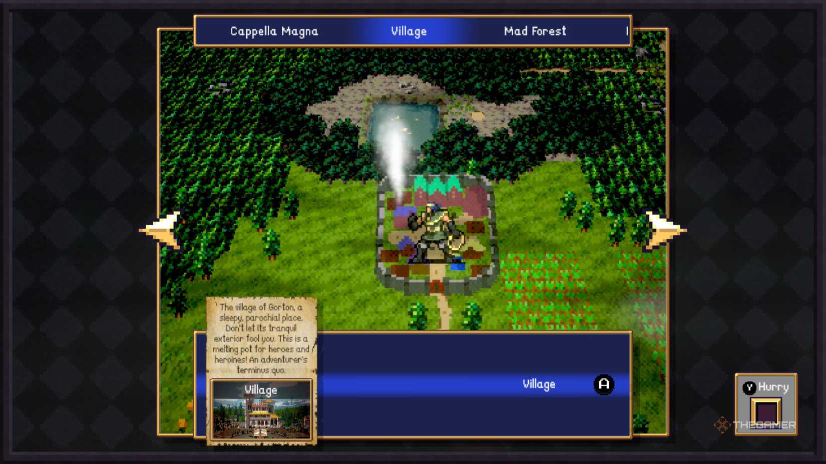 Antonio Belpaeste in Vampire Crawlers on the village map.
