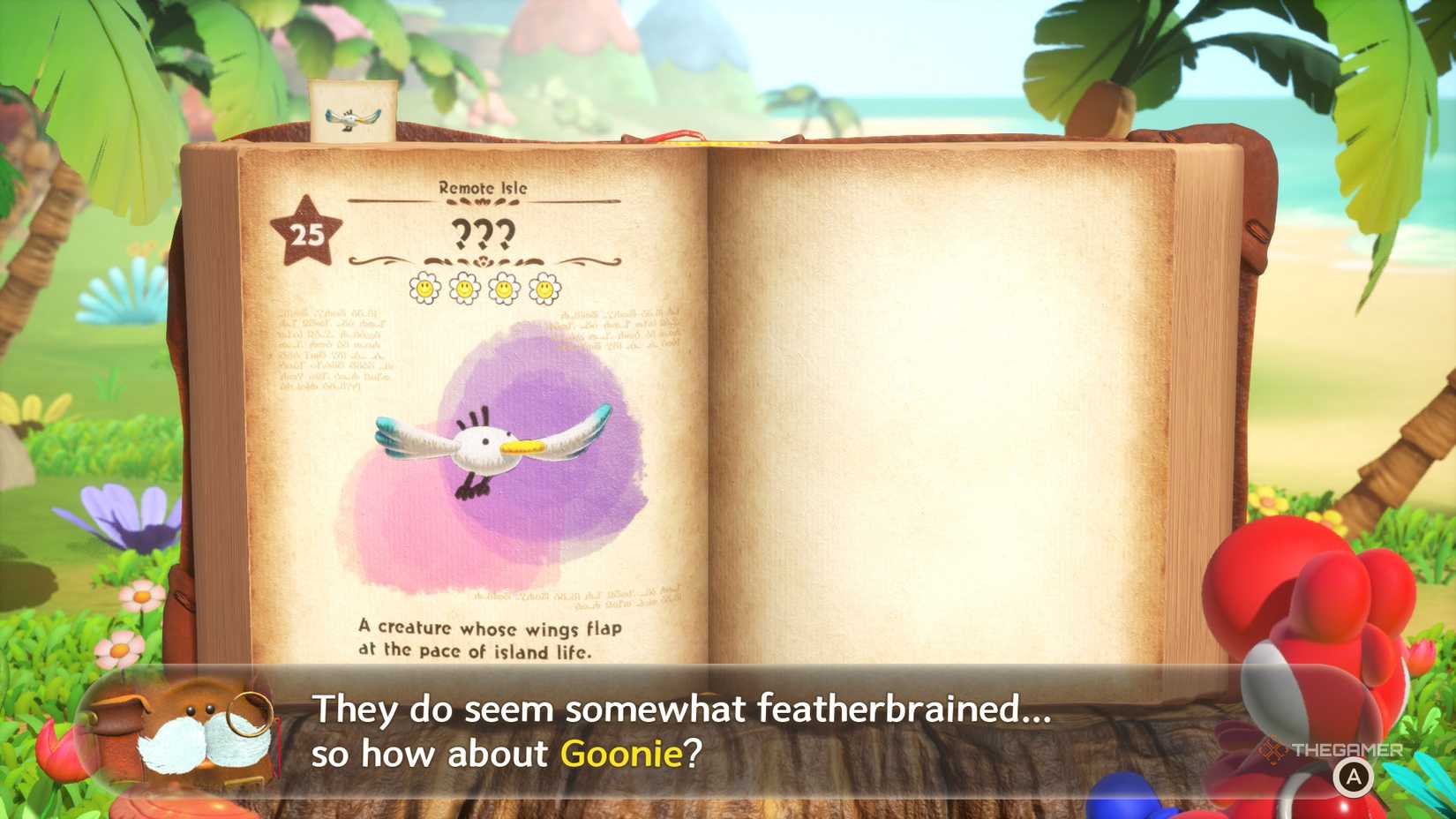Guni on the creature page in Yoshi and the Mysterious Book.