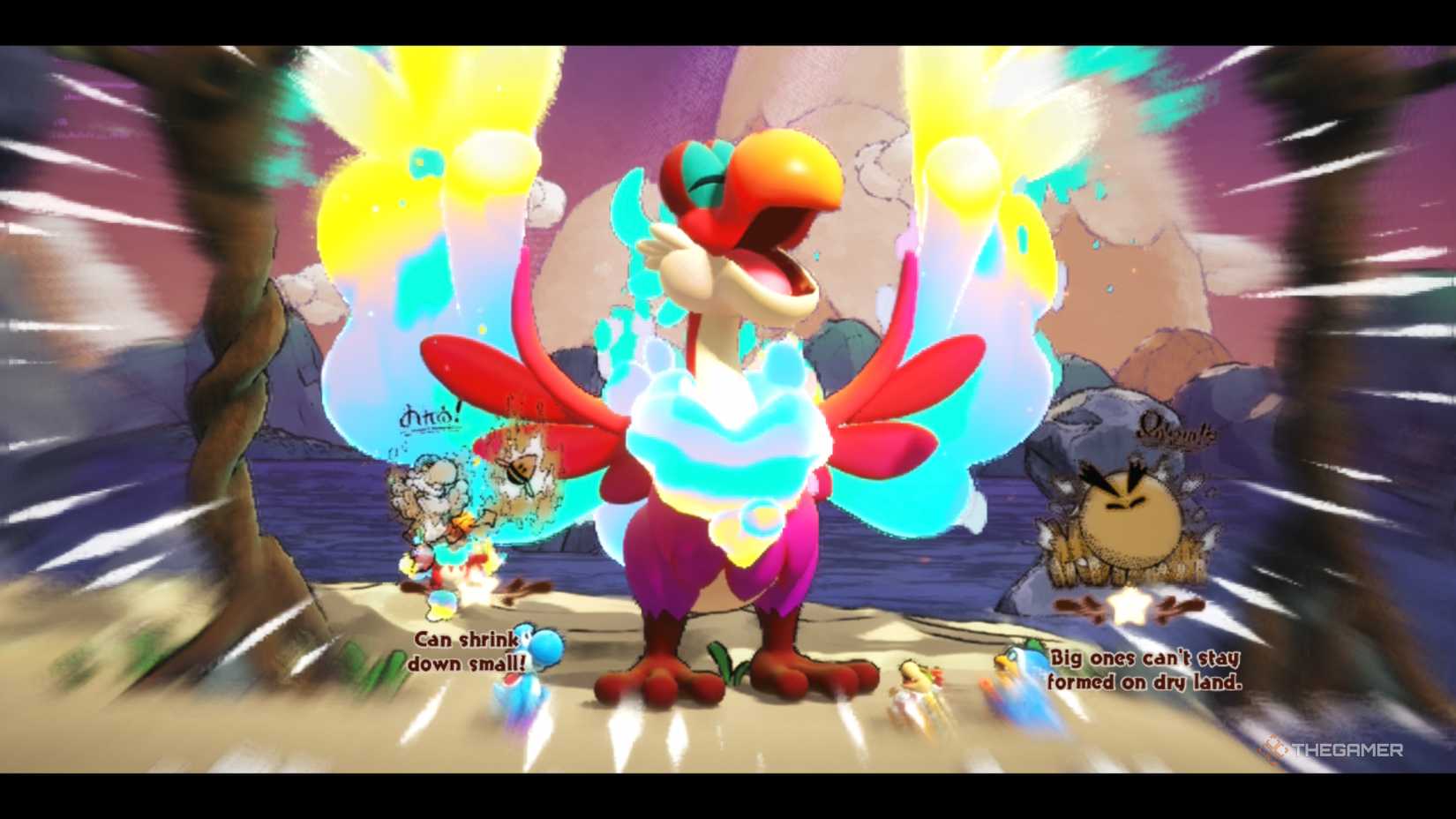 Yoshi and the Bewilder Bird that reveal themselves in the mysterious book.