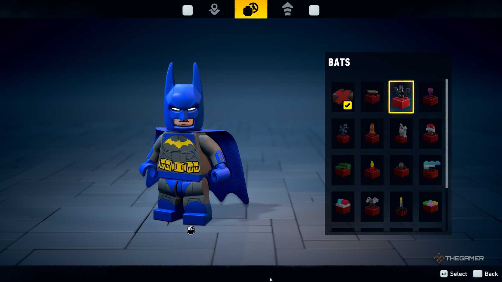 Lego Batman with Bats color palette.