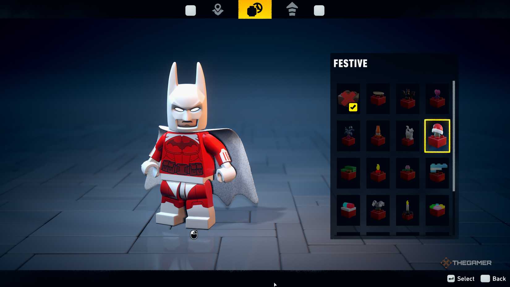 Lego Batman with a festive color palette.